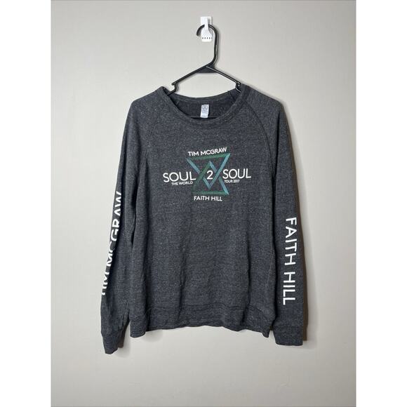 Faith Hill Tim Mcgraw Soul 2 Soul Tour Womans Large 2017 Sweatshirt - Picture 1 of 5